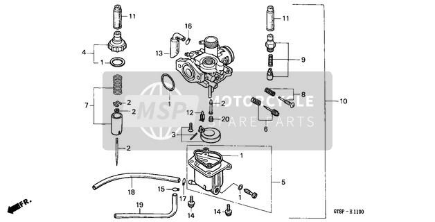 Honda PK50SM 1993 Vergaser für ein 1993 Honda PK50SM